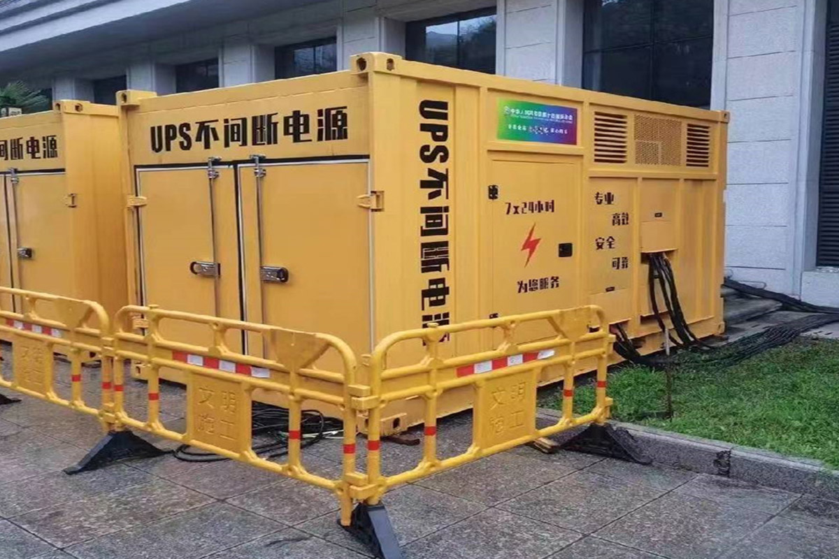 广州发电机租赁施工现场